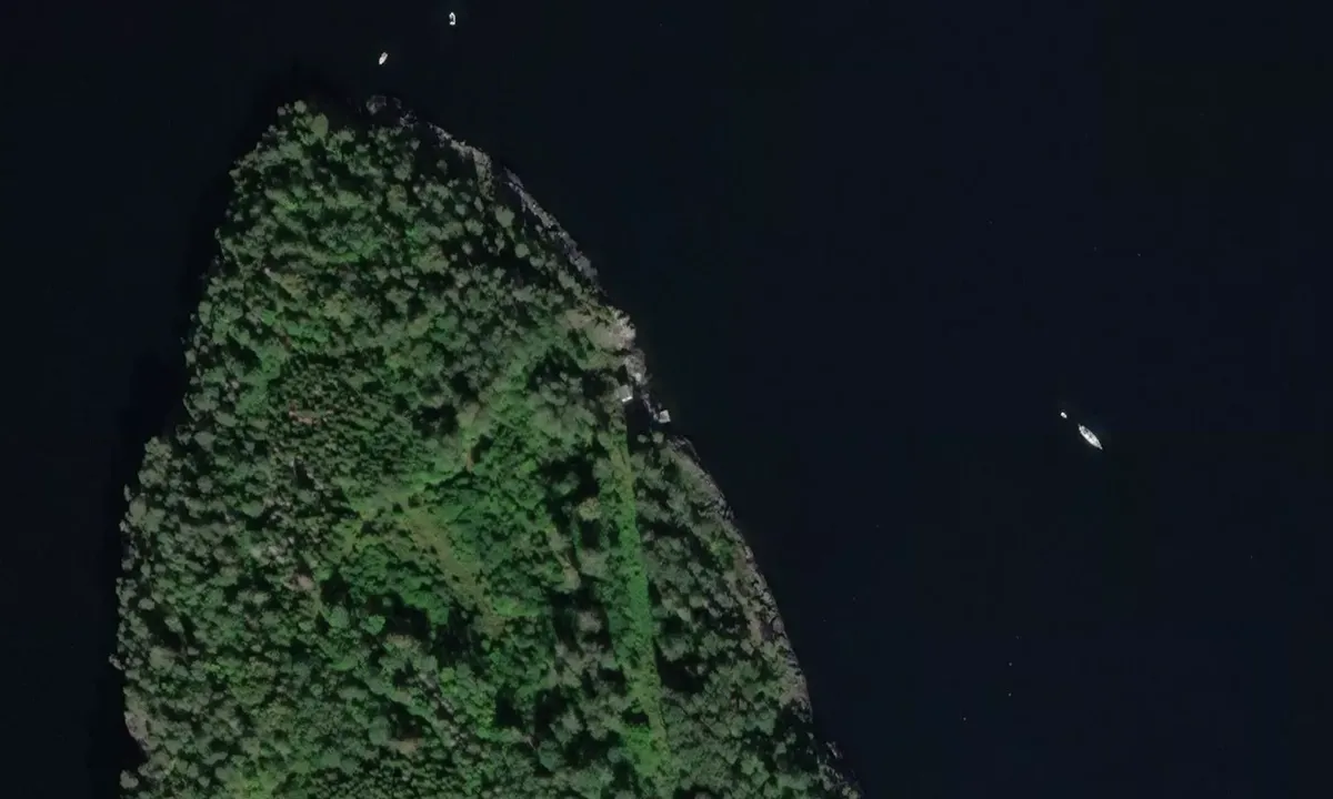 Satelite image of Sør for Muloddenfyr