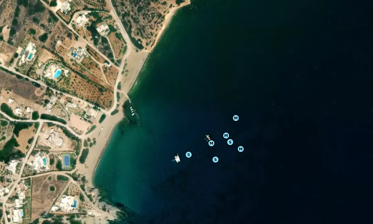 Satelite image of Soros Beach