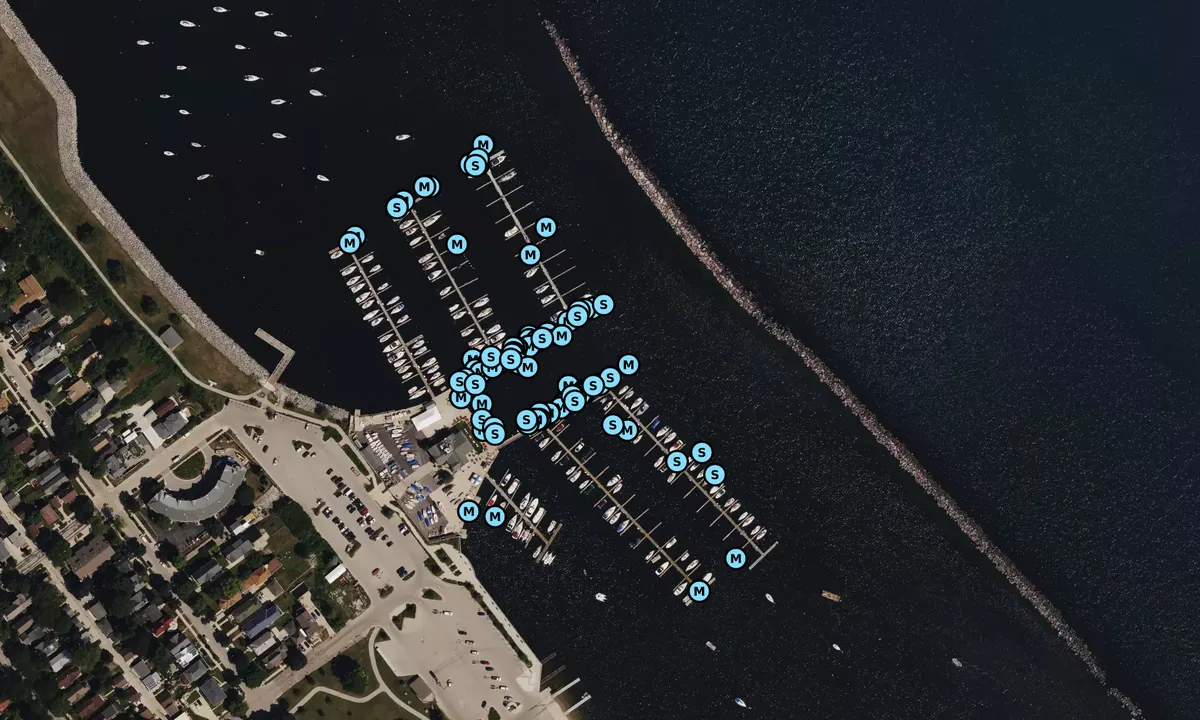 Satelite image of South Shore Yacht Club - Milwaukee