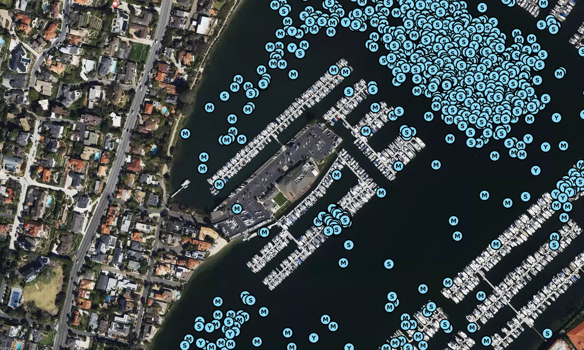 Satelite image of Southwestern Yacht Club - San Diego