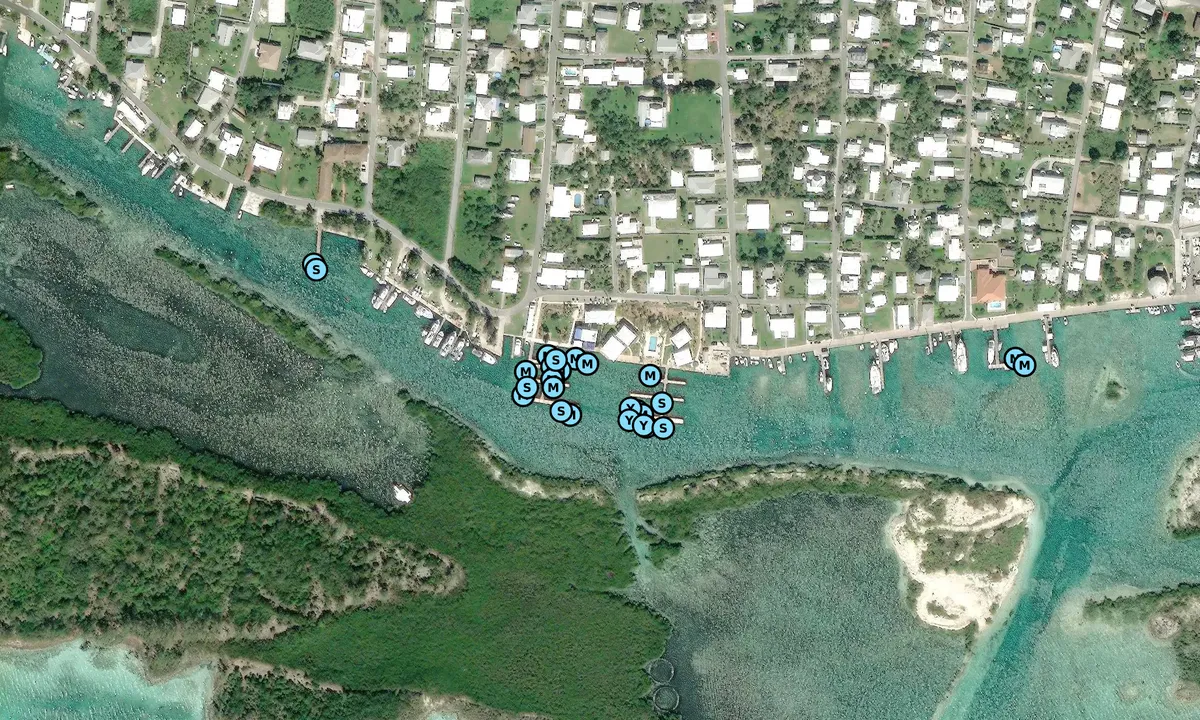 Satelite image of Spanish Wells Yacht Haven