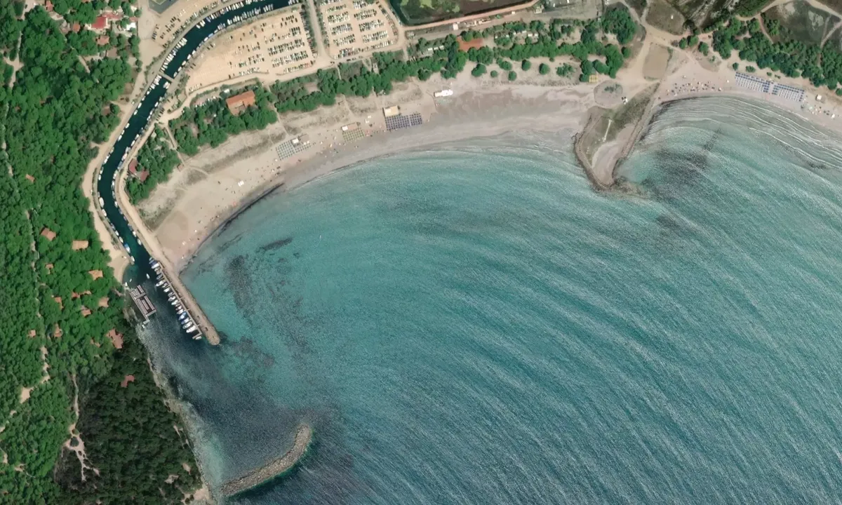 Flyfoto av Spiaggia di Porto Pino