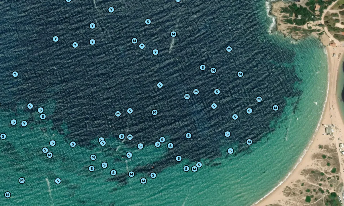 Satelite image of Spiaggia Isola dei Gabbiani