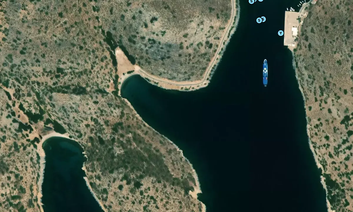 Satelite image of Spilias Beach
