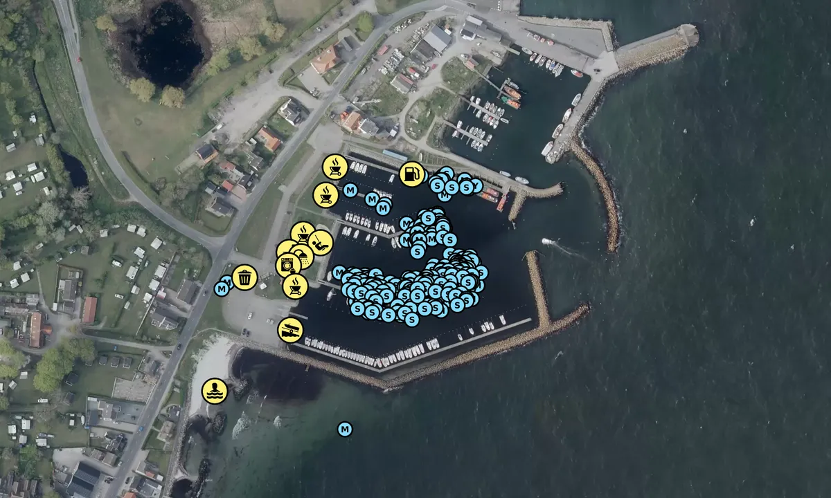 Satelite image of Spodsbjerg Turistbådehavn