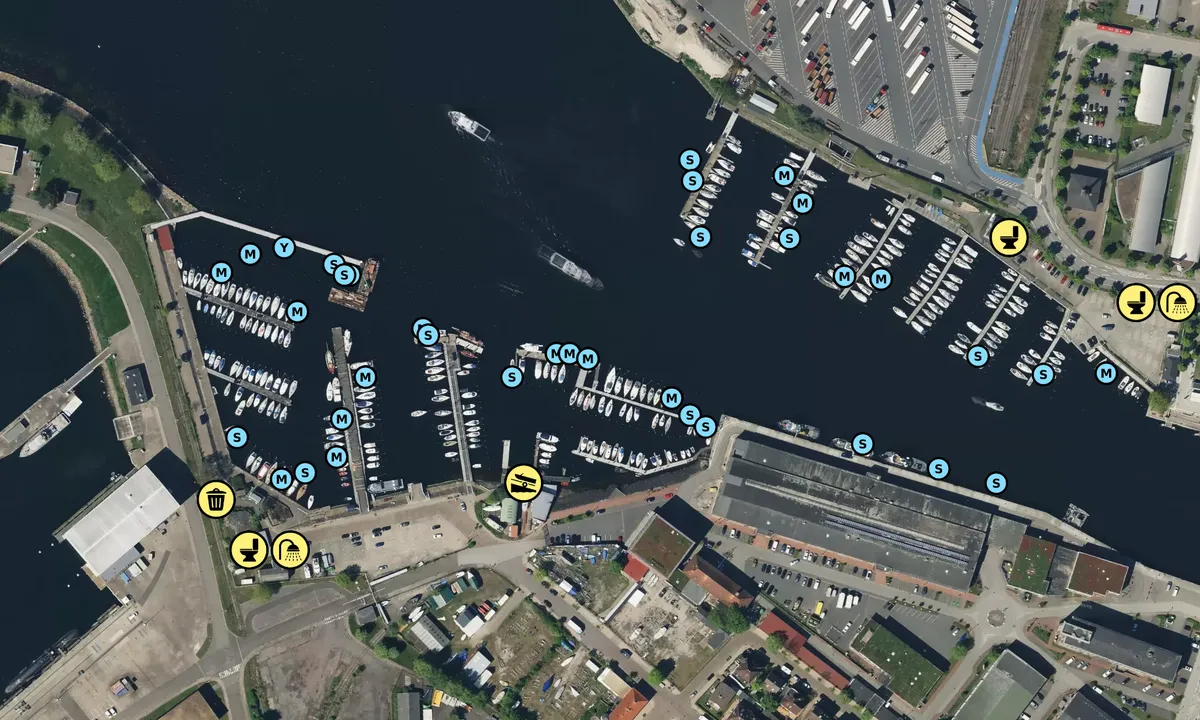 Satelite image of Sportboothafen Seefischmarkt - Kiel