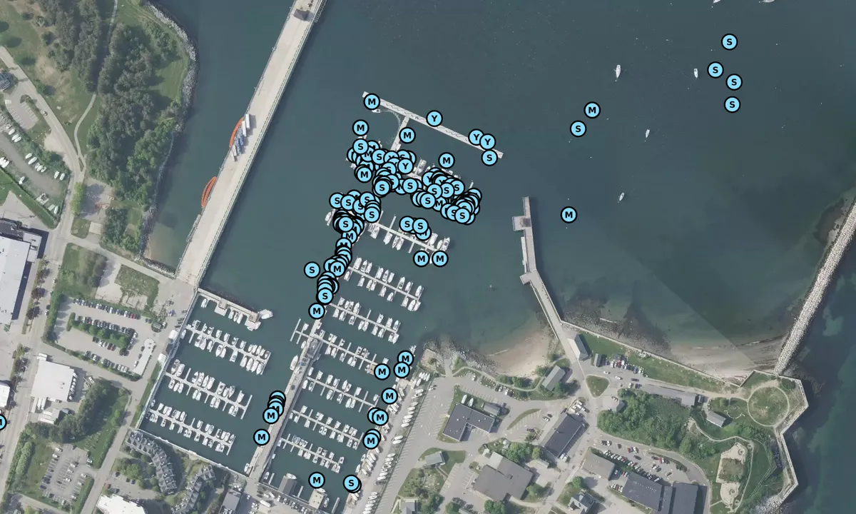 Satelite image of Spring Point Marina - South Portland