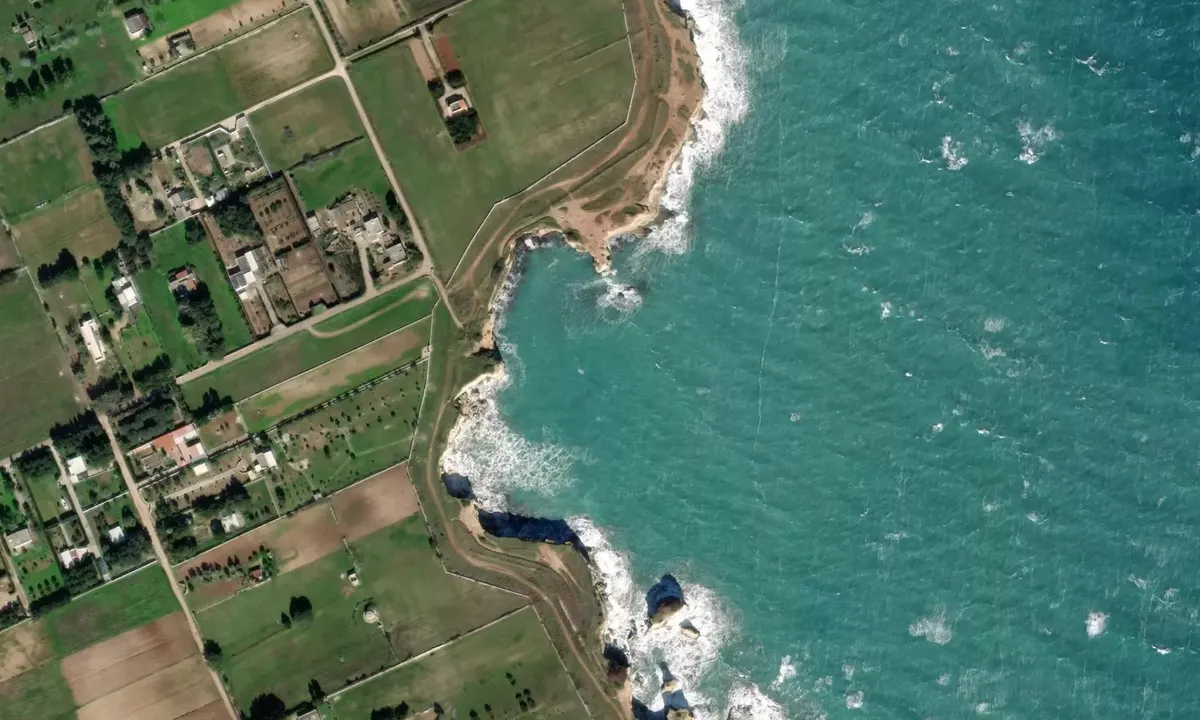 Satelite image of St. Andrea cove