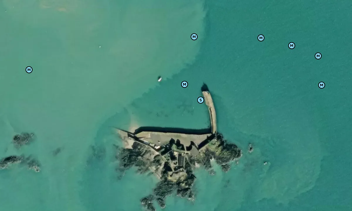 Satelite image of St Aubin's Fort Jersey