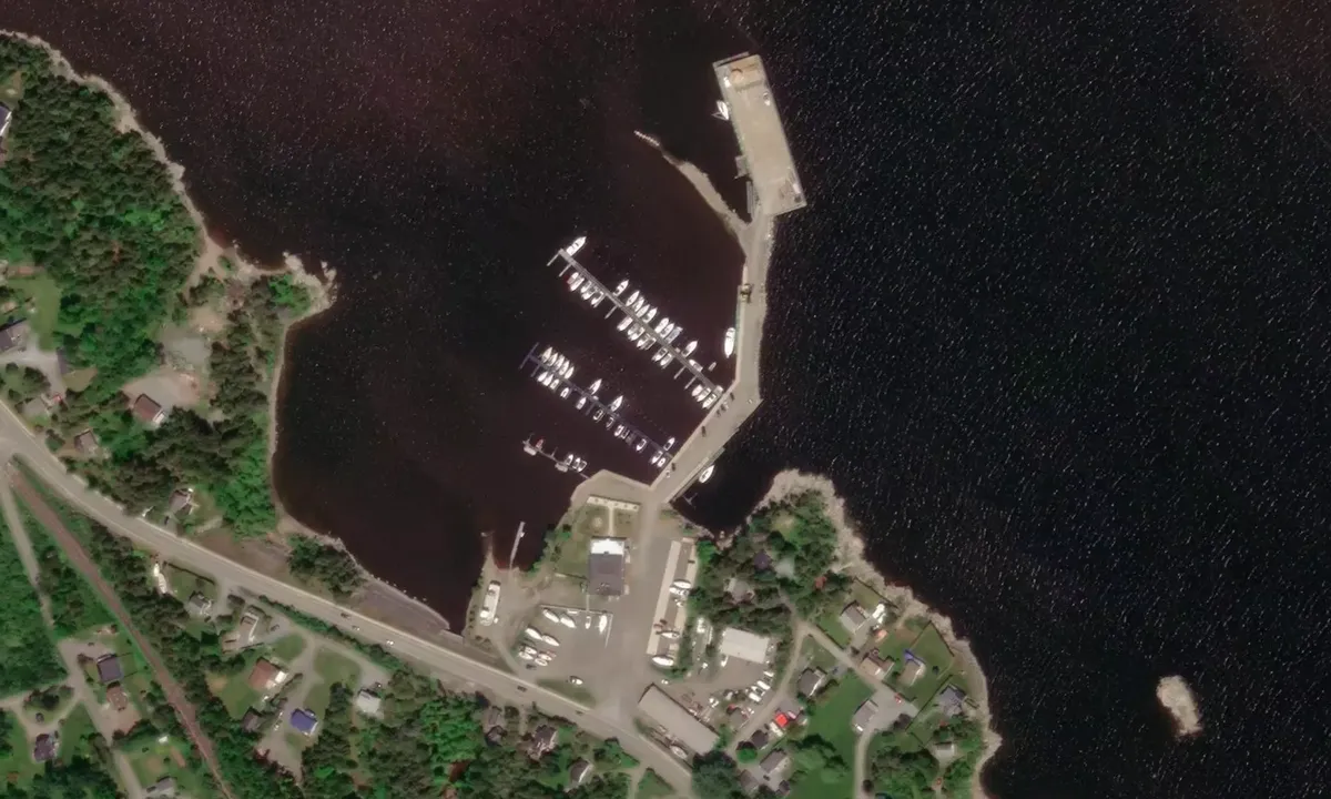 Satelite image of St John Marina