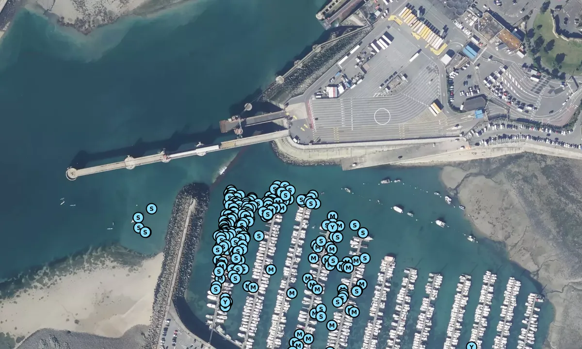 Satelite image of St Malo Port des Sablons