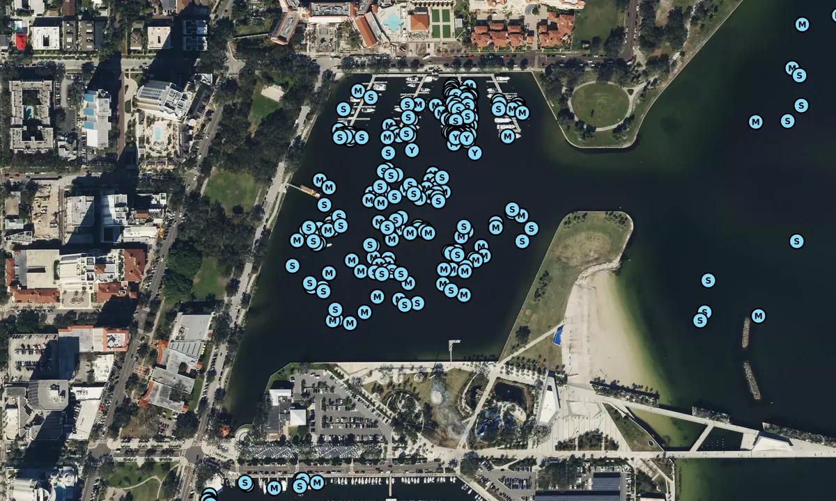 Satelite image of St Pete Municipal - Mooring field