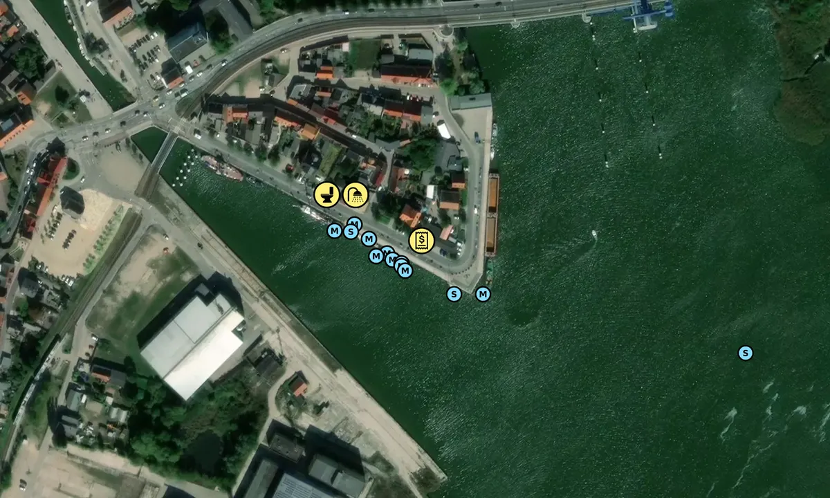 Satelite image of Stadthafen Wolgast