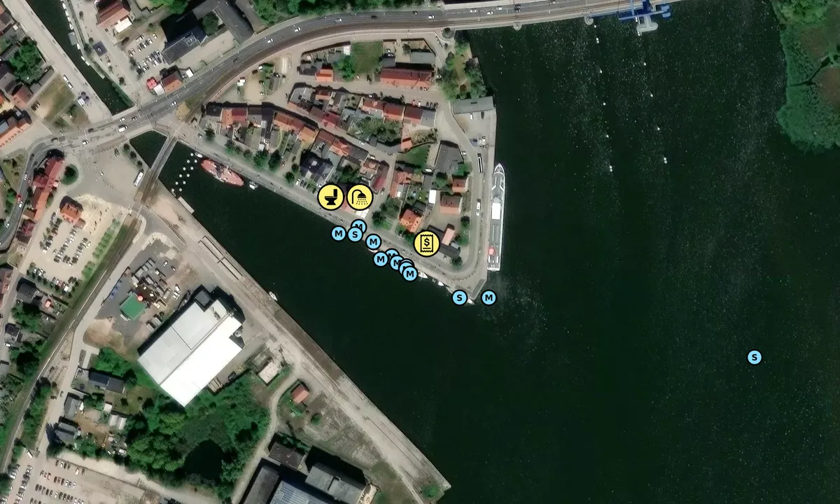 Satelite image of Stadthafen Wolgast