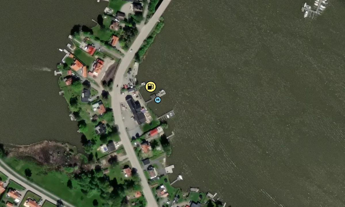 Satelite image of Stallarholmen gästhamn.