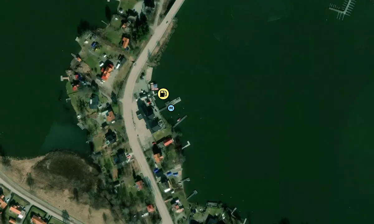 Satelite image of Stallarholmen gästhamn.