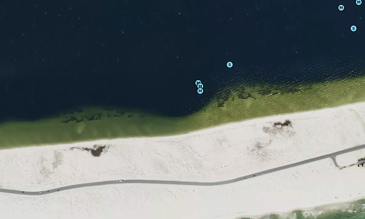 Satelite image of Star Fish Beach