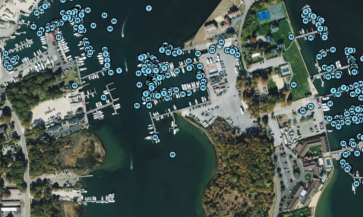Satelite image of Star Island Yacht Club