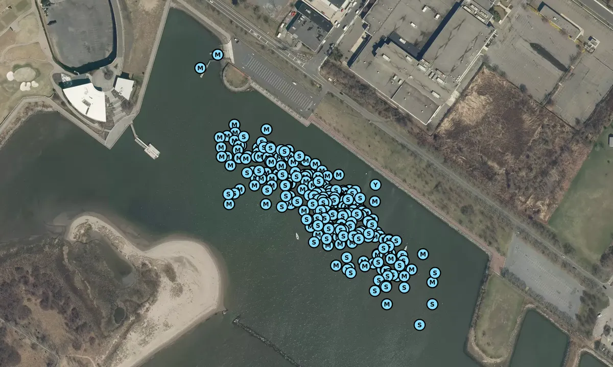 Satelite image of Statue of Liberty - Jersey City
