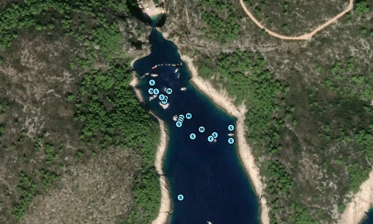 Satelite image of Stiniva Cove