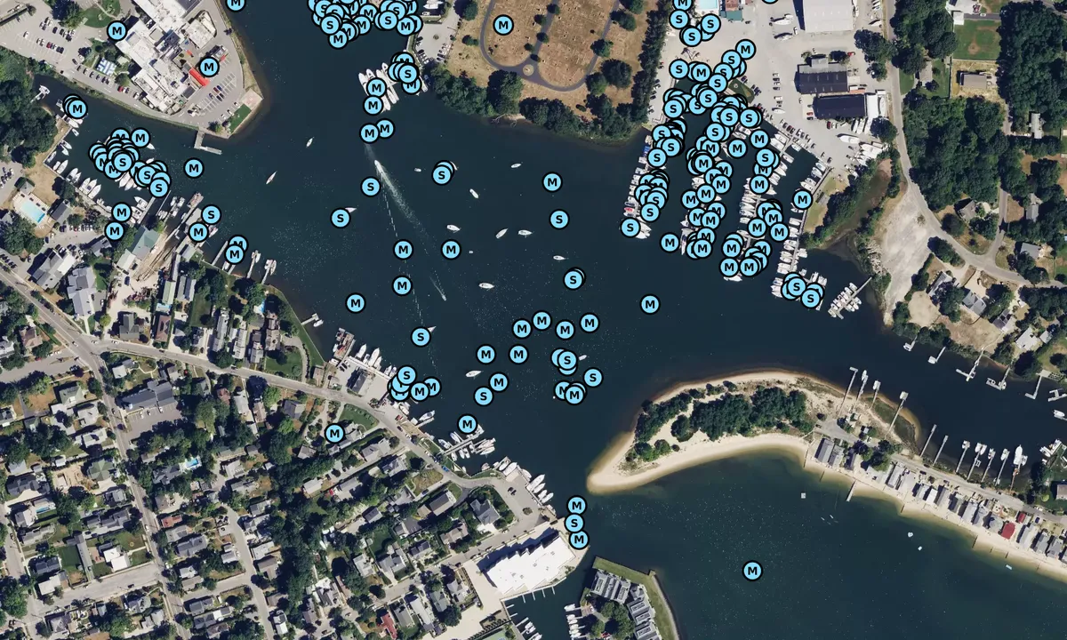Satelite image of Stirling Harbor (moorings)