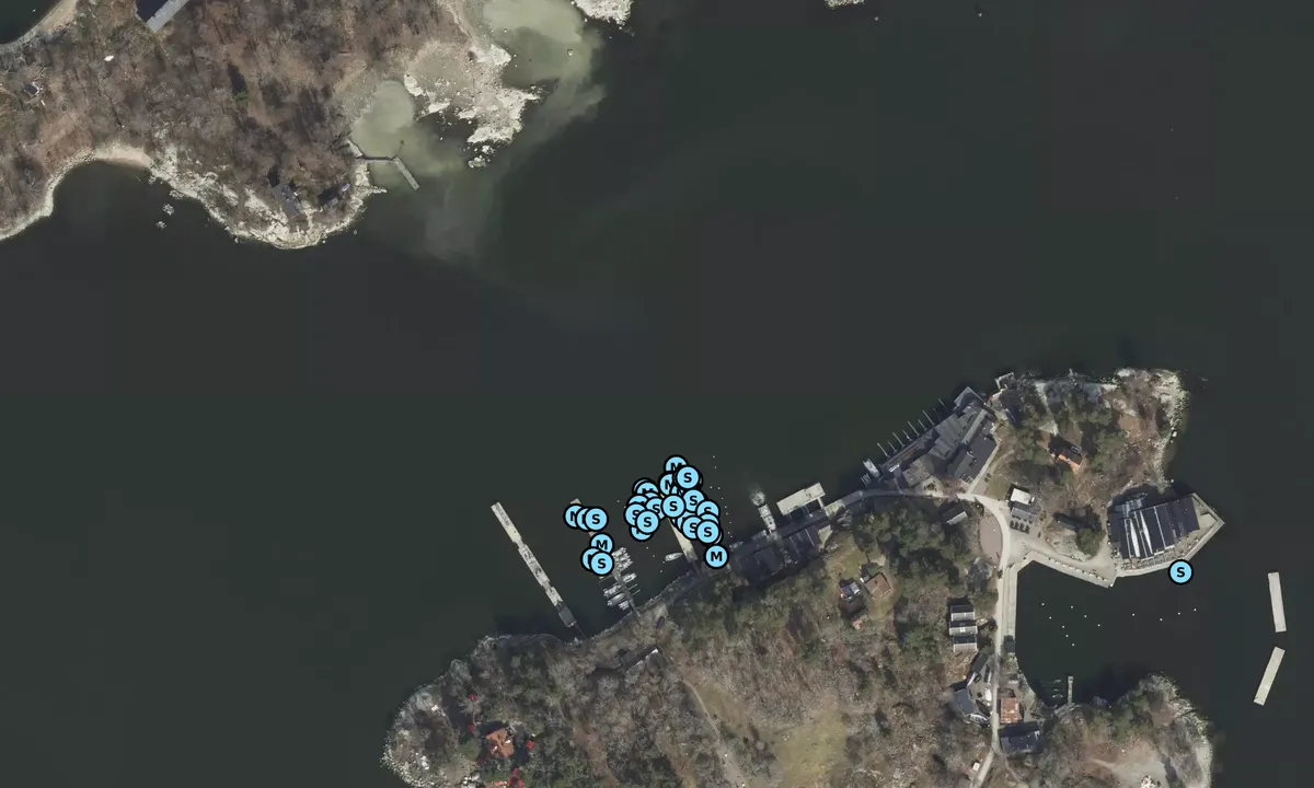 Satelite image of Stockholm - Fjäderholmarna