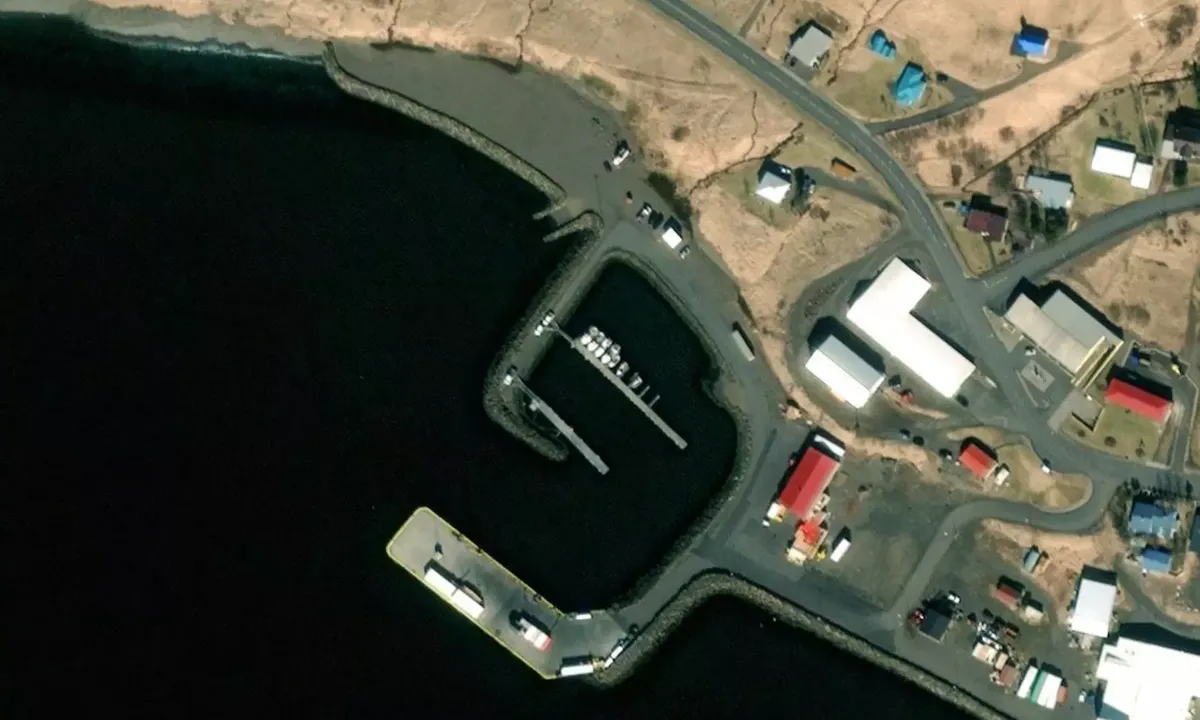 Satelite image of Stöðvarfjarðarhöfn