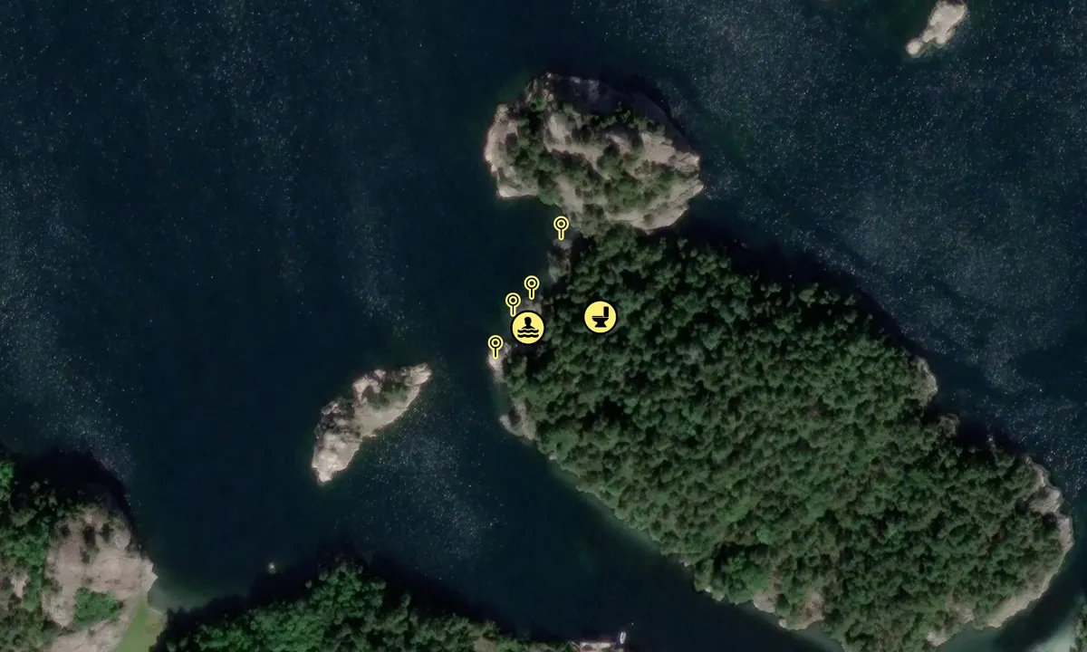 Satelite image of Store Vedderstøholmen. 