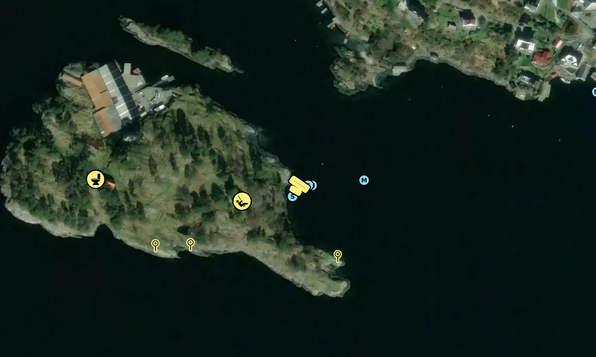 Satelite image of Storøyen, Eidsvåg