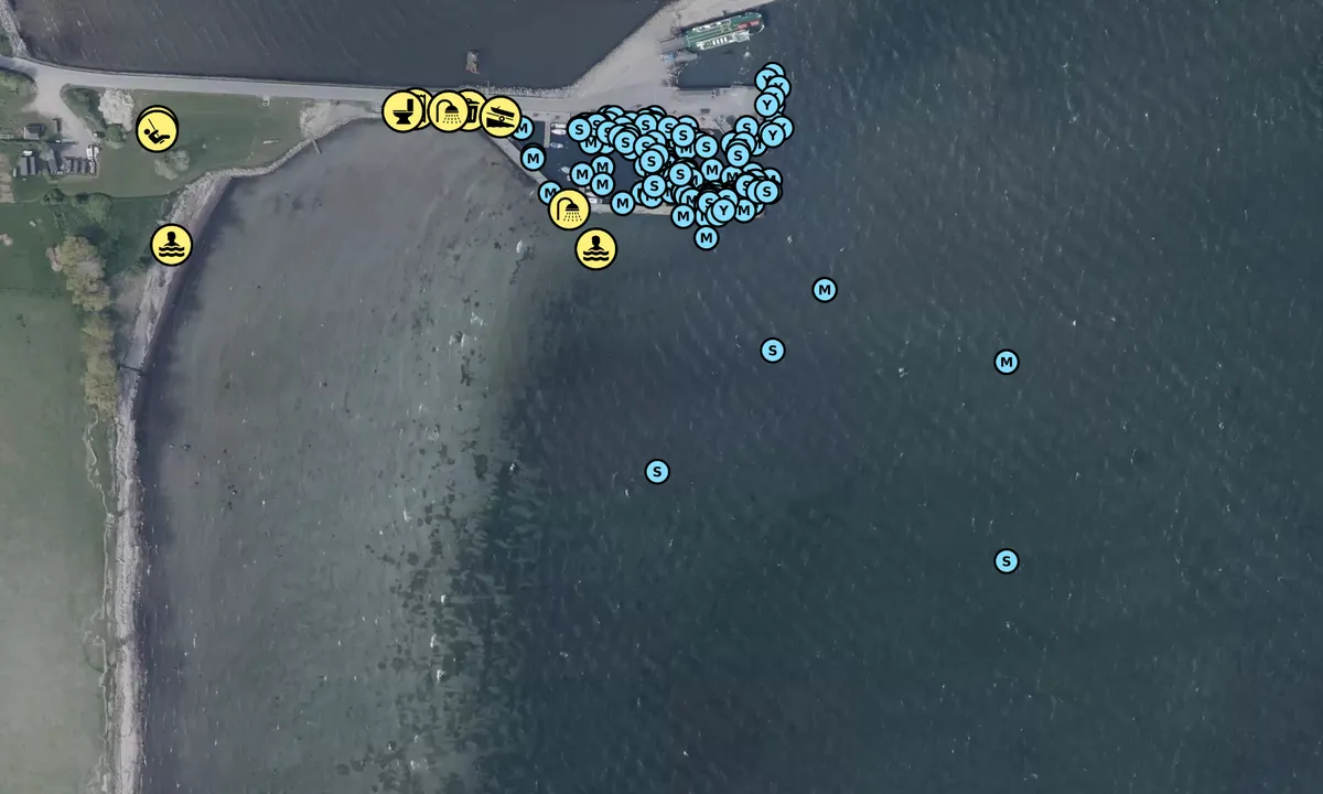 Satelite image of Strynø Anchoring
