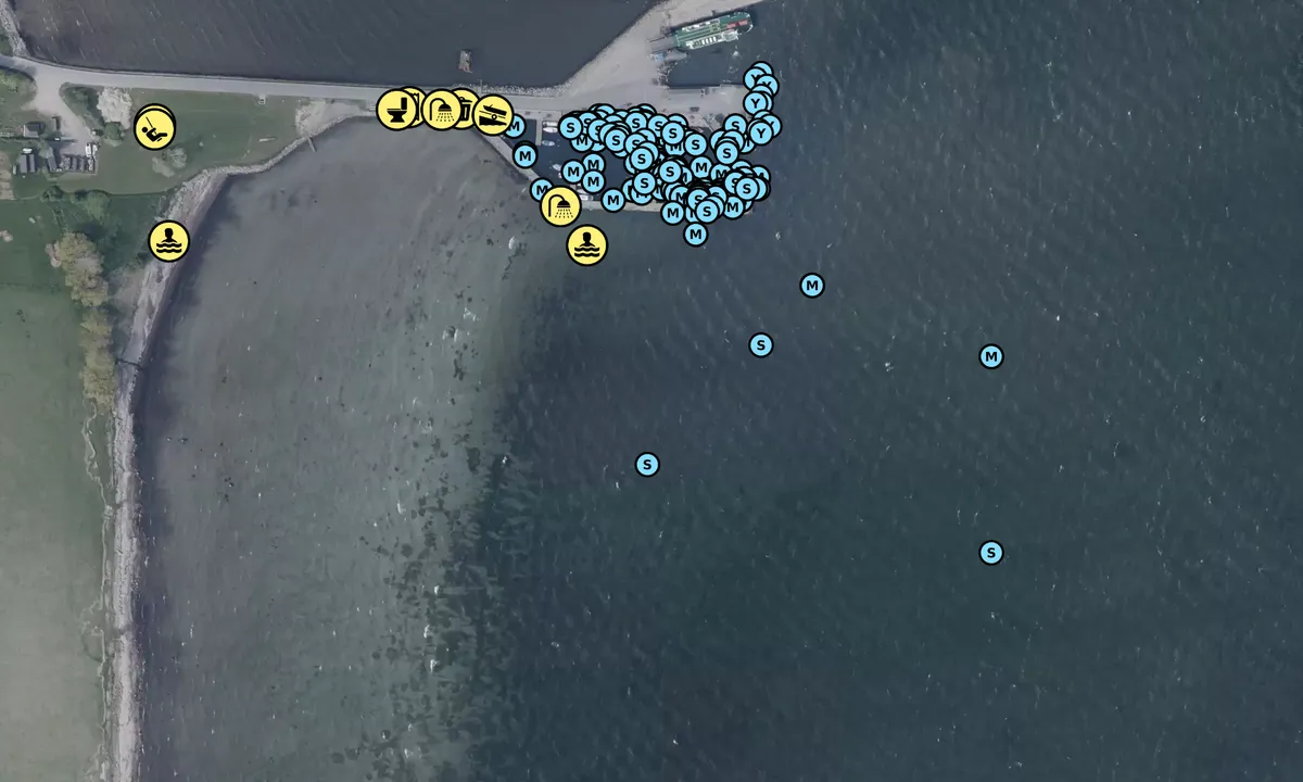 Satelite image of Strynø Anchoring