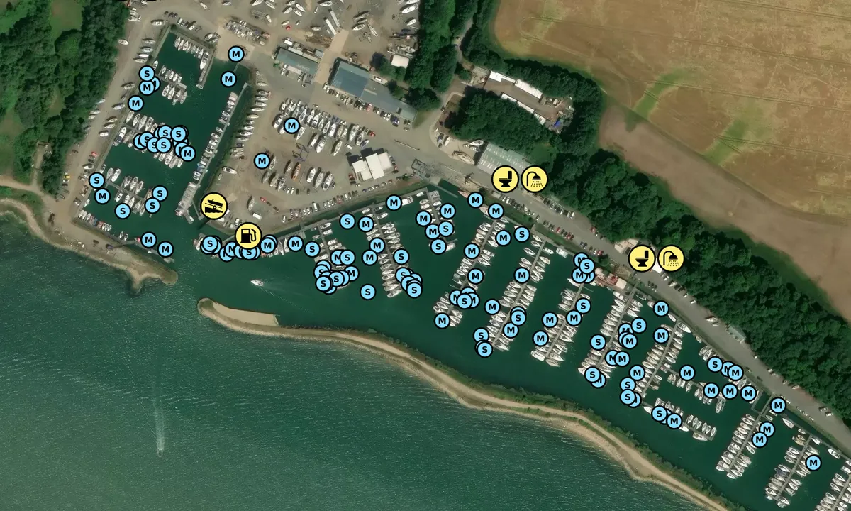 Satelite image of Suffolk Yacht Harbour - Felixstowe