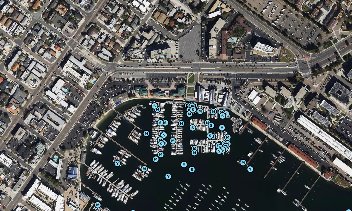 Satelite image of Sun Harbor Marina - San Diego