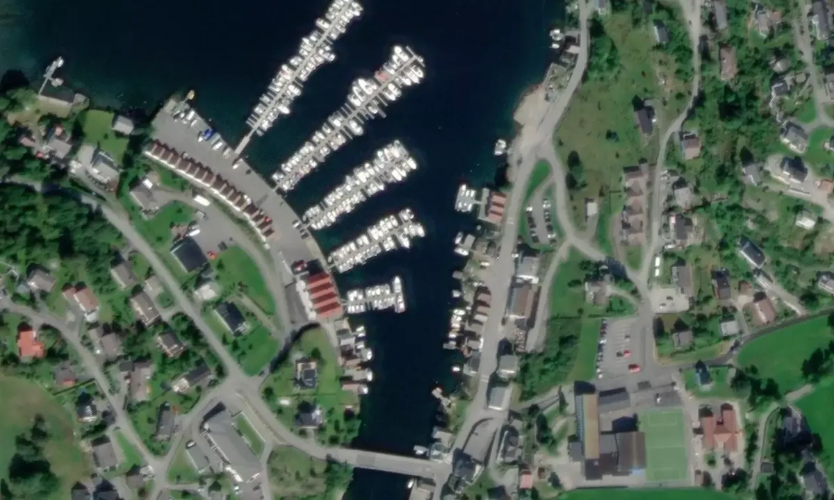 Satelite image of Sunde Båthavn
