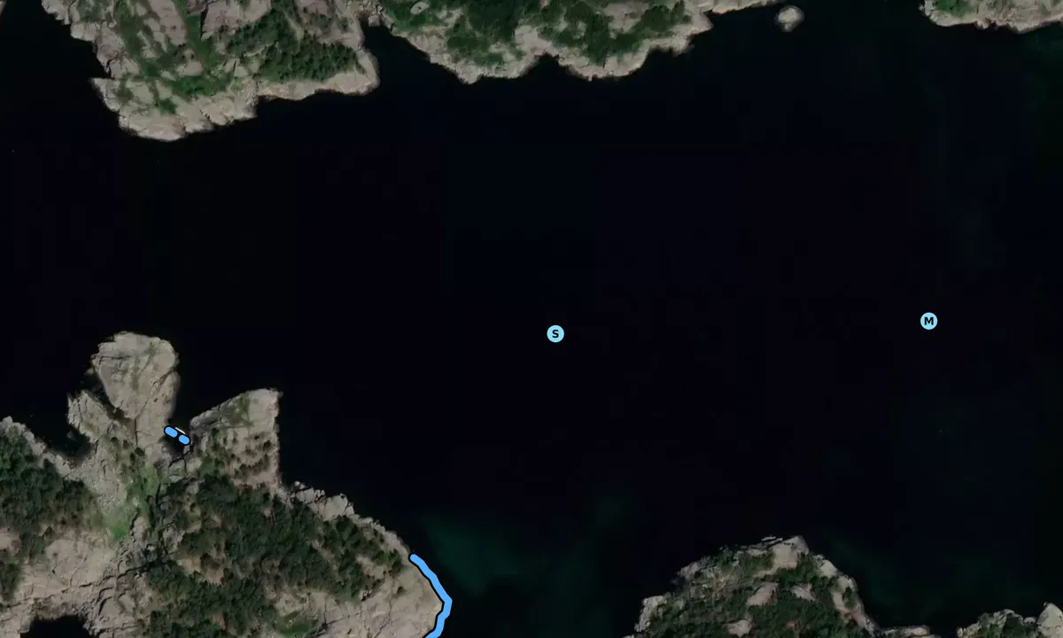 Satelite image of Sundsgabet anchorage