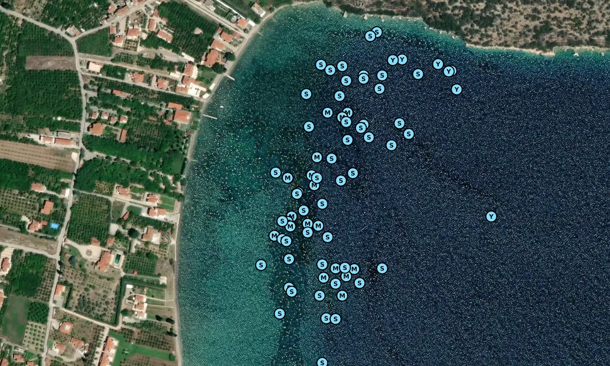 Satelite image of Sunken City of Epidaurus