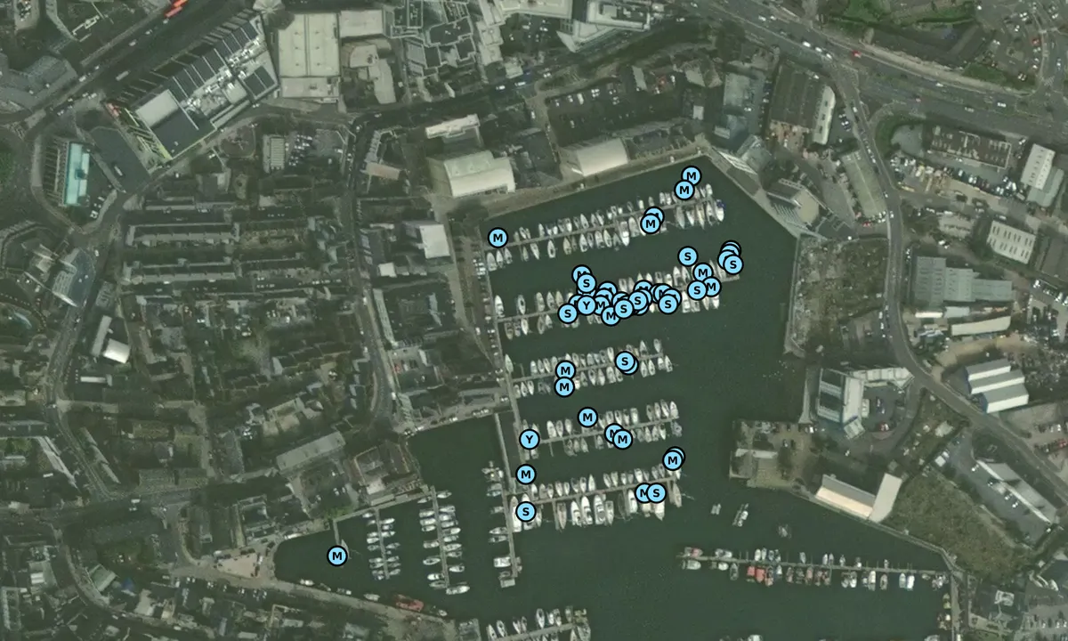 Satelite image of Sutton Harbour Marina