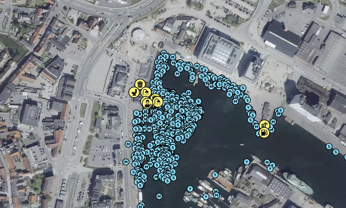 Satelite image of Svendborg Gæstehavn