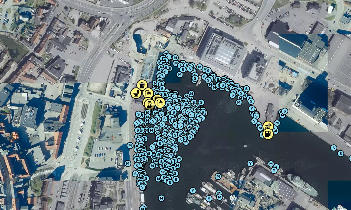 Satelite image of Svendborg Gæstehavn