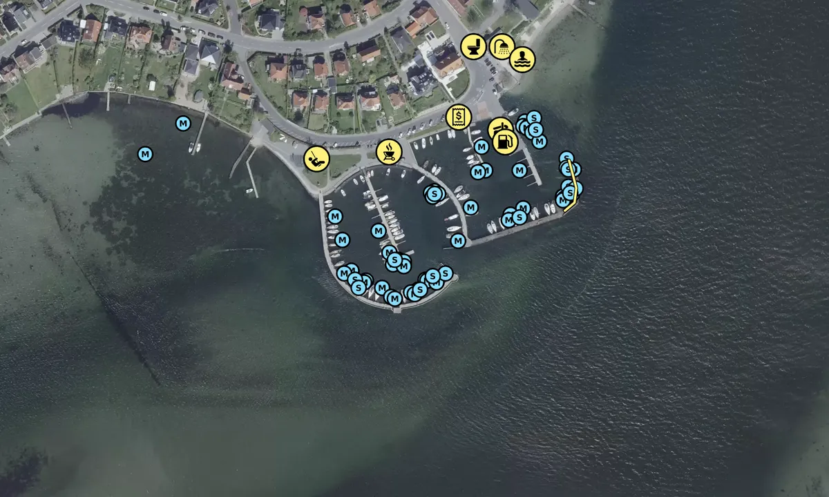 Satelite image of Svendborg Lystbådehavn