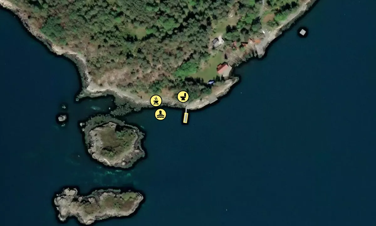 Satelite image of Svinøya friluftsområde - sør