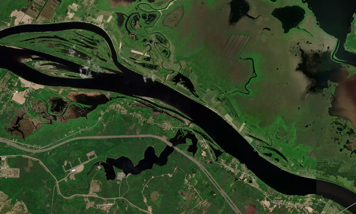 Flyfoto av Swan Creek