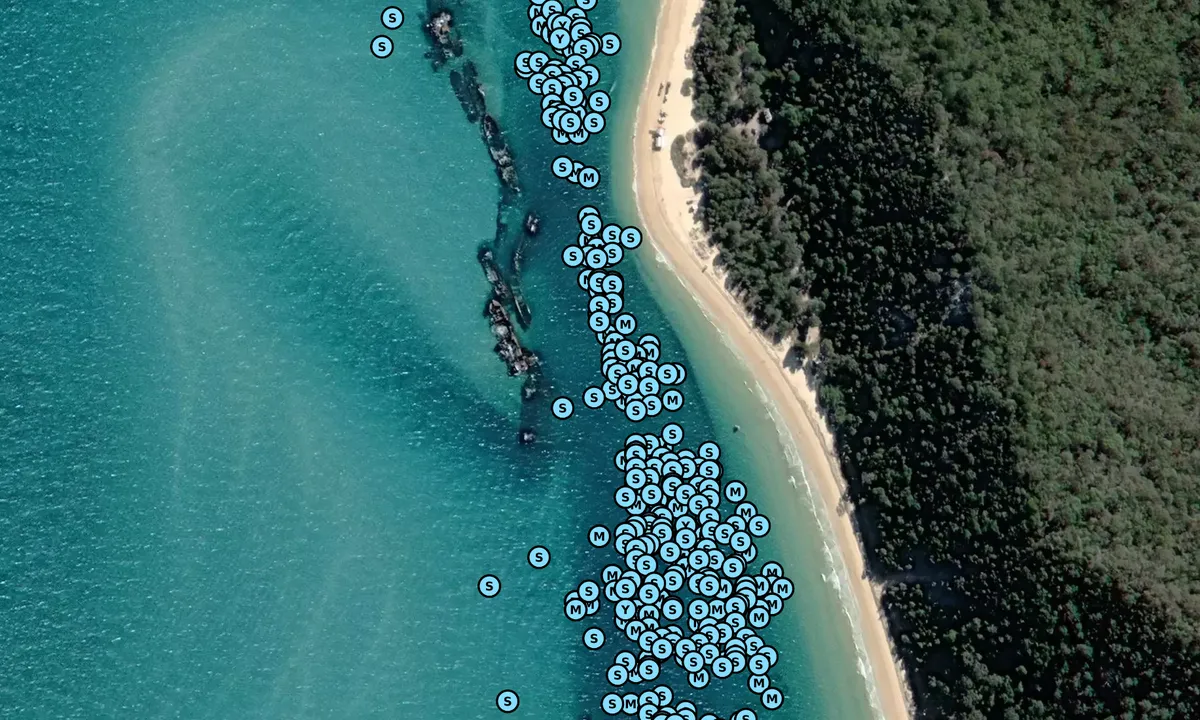 Satelite image of Tangalooma (day use)