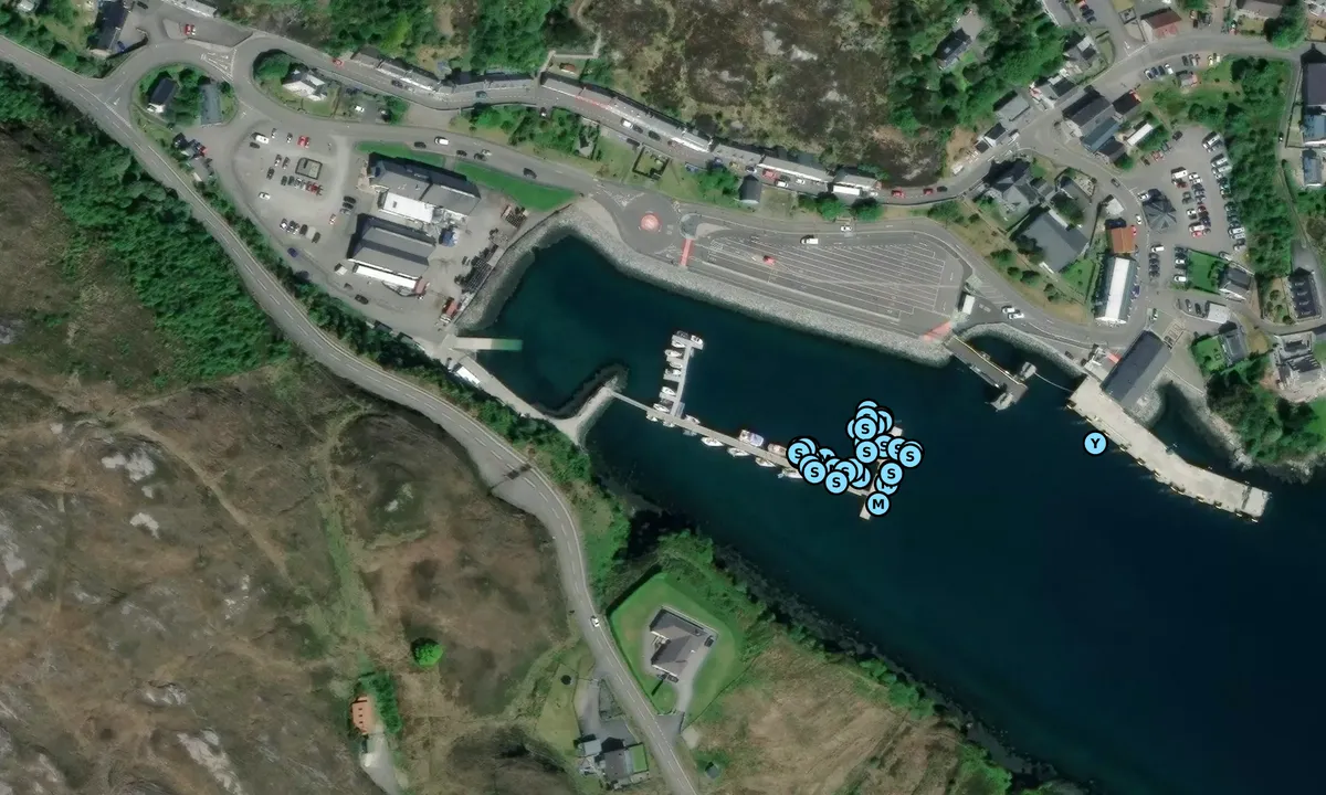 Satelite image of Tarbert Pontoons