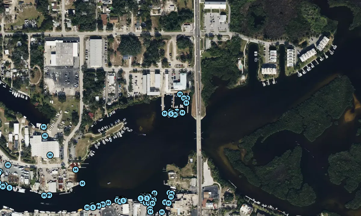 Satelite image of Tarpon Landing Marina
