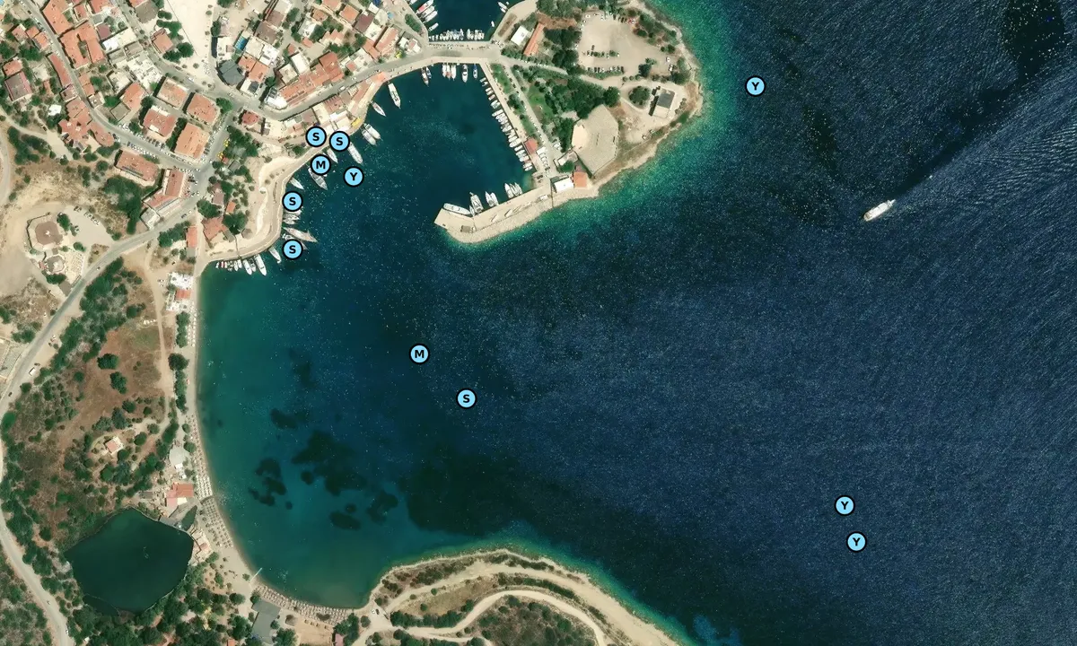 Satelite image of Taşlık Beach Datca