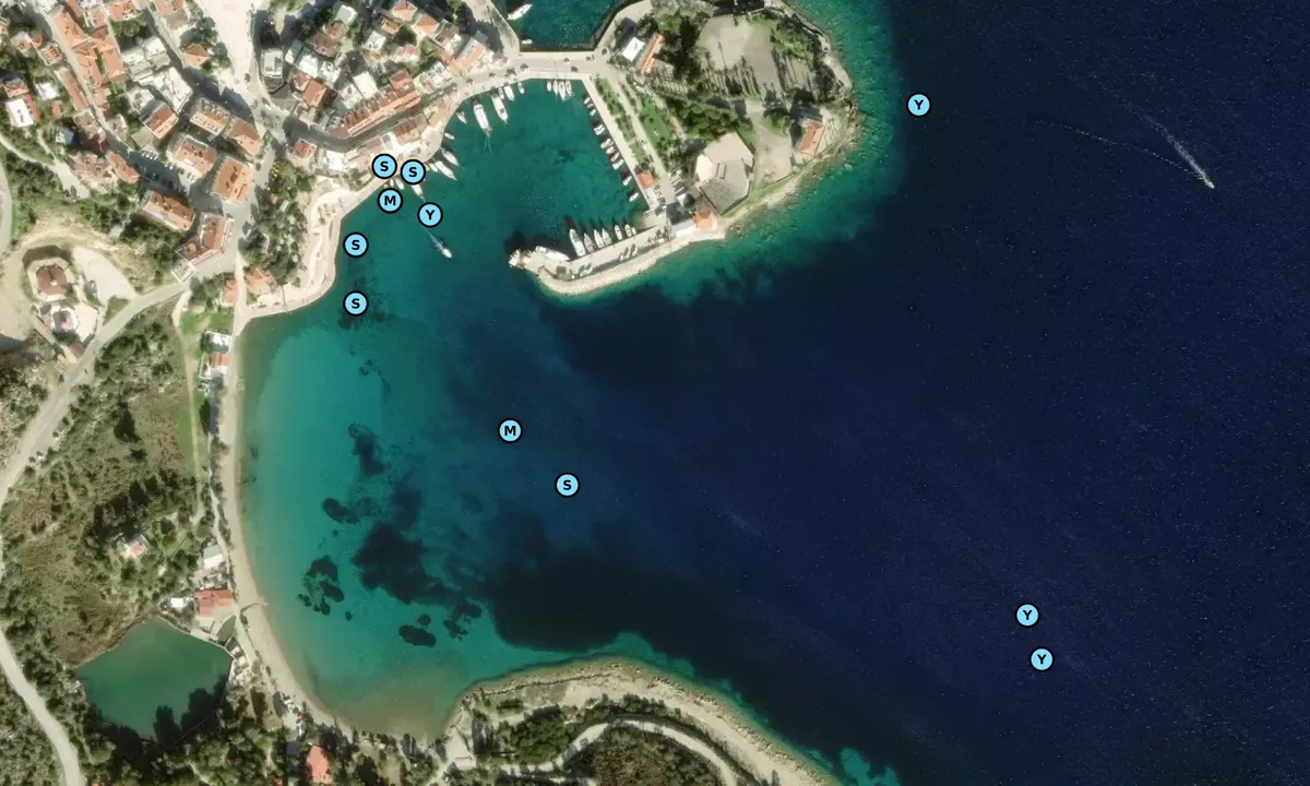 Satelite image of Taşlık Beach Datca