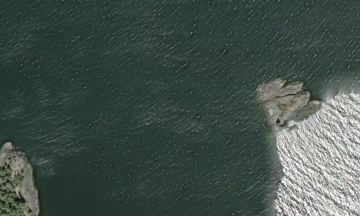 Satelite image of Taveludden - Beckhålet