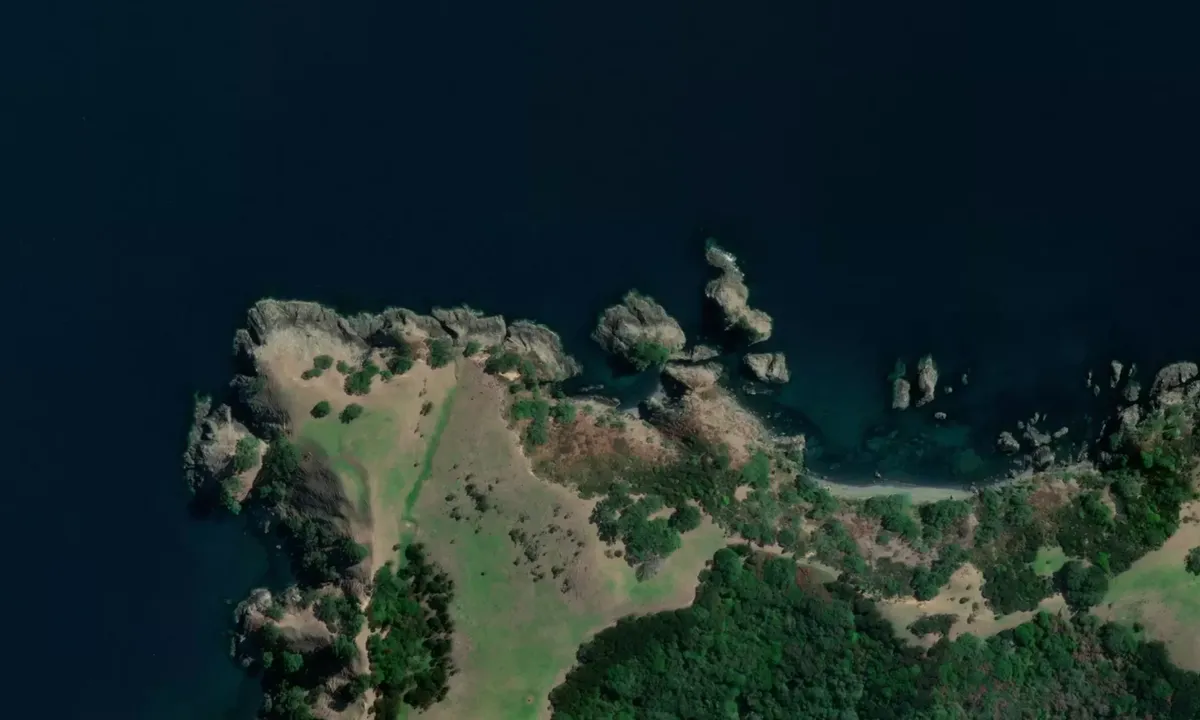 Flyfoto av Te Whau Point