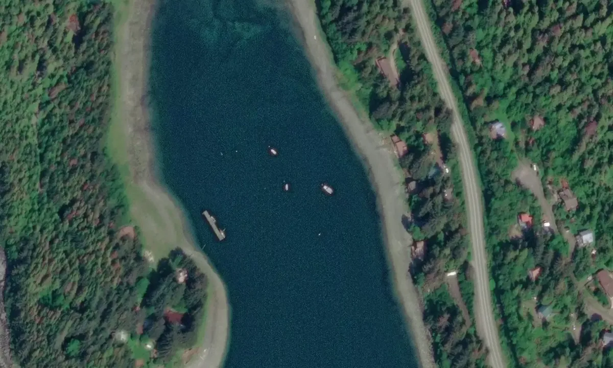 Satelite image of Tee Harbor (north)